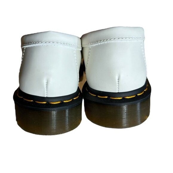 Dr. Martens Sz 38 US 7 Womens Adrian Loafers Off White Smooth Leather Shoes New - Picture 5 of 7